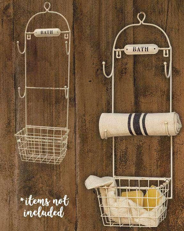 Bath Towel Rack & Basket - The Fox Decor
